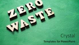  Presentation with waste - Beautiful theme featuring zero-waste-text backdrop and a ocean colored foreground