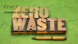  Presentation with environmental waste - Slides enhanced with zero-waste-word-abstract background and a seafoam green colored foreground