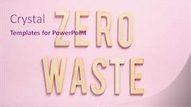  Presentation with waste - Presentation design with zero-waste-word-text-wooden background and a lemonade colored foreground