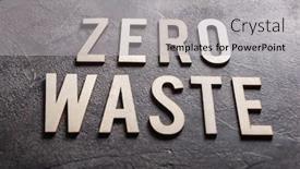  Presentation with concrete waste - Beautiful PPT theme featuring zero-waste-word-text-wooden backdrop and a light gray colored foreground