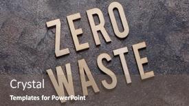  Presentation with concrete waste - Beautiful PPT theme featuring zero-waste-word-text-wooden backdrop and a violet colored foreground