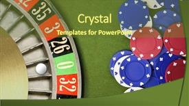  Presentation with roulette wheel - Audience pleasing presentation consisting of zero wins at roulette table backdrop and a tawny brown colored foreground