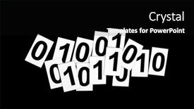  Presentation with numbers - Presentation theme featuring zeros-and-ones-numbers-isolated background and a black colored foreground