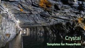  Presentation with tunnel - Presentation theme consisting of zhaishan-tunnel-in-kinmen background and a wine colored foreground