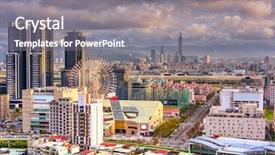  Presentation with taipei - Theme with zhongshan district in the afternoon background and a  colored foreground
