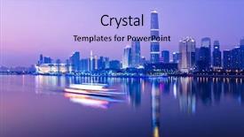  Presentation with china guangzhou - Slide deck consisting of zhujiang river and modern building background and a light blue colored foreground