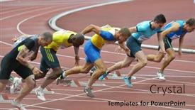  Presentation with meetings - Presentation theme featuring zhukovsky-moscow-region-russia-june background and a coral colored foreground
