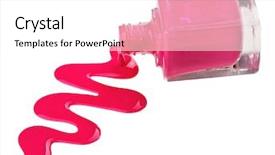  Presentation with enamel - Amazing slide deck having zigzag line - bottle of pink nail polish backdrop and a white colored foreground