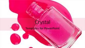  Presentation with enamel - Beautiful PPT layouts featuring zigzag line - bottle of pink nail polish backdrop and a red colored foreground