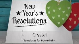  Presentation with new year card - PPT layouts with zigzag line - list of new year resolution background and a light gray colored foreground