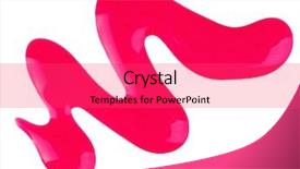  Presentation with enamel - Theme featuring zigzag line - pink nail polish enamel drop background and a red colored foreground