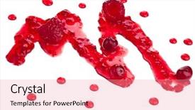  Presentation with jam - Presentation theme featuring zigzag line - red berries jam splash isolated background and a coral colored foreground