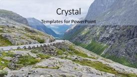  Presentation with road - Amazing presentation theme having zigzag line - trollstigen road between the mountains backdrop and a light blue colored foreground