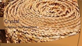  Presentation with woven - PPT theme consisting of zigzag stripes - floor mat spirals and texture background and a yellow colored foreground