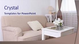  Presentation with pastel color - Amazing PPT theme having zigzag stripes - pastel color sofa with beautiful backdrop and a  colored foreground