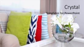  Presentation with biology bacteria colourful 3d - Colorful PPT theme enhanced with zigzag stripes - sofa with beautiful colourful pillows backdrop and a light gray colored foreground