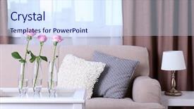  Presentation with flowers vase - Beautiful PPT layouts featuring zigzag stripes - sofa with beautiful pillows backdrop and a  colored foreground