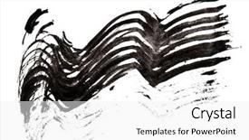  Presentation with stroke - Colorful theme enhanced with zigzag stripes - stroke sample of black mascara backdrop and a white colored foreground