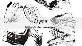  Presentation with stroke - Cool new slide set with zigzag stripes - stroke sample of black mascara backdrop and a light gray colored foreground