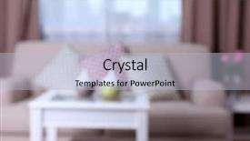  Presentation with room - Colorful slide set enhanced with zigzag stripes - unfocused beige sofa with beautiful backdrop and a lemonade colored foreground