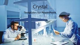  Presentation with research - Colorful PPT layouts enhanced with zika - laboratory research backdrop and a light blue colored foreground