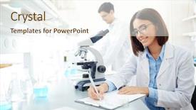  Presentation with scientific - Beautiful presentation theme featuring zika - scientific notes backdrop and a cream colored foreground