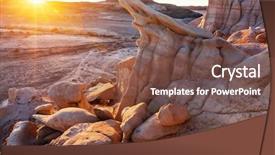  Presentation with logistics warehouses area - Cool new PPT layouts with zin wilderness area new mexico backdrop and a tawny brown colored foreground