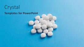  Presentation with zinc - PPT layouts enhanced with zinc-tables-nutrition-supplement-pills background and a light blue colored foreground