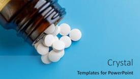  Presentation with zinc - Beautiful PPT layouts featuring zinc-tables-nutrition-supplement-pills backdrop and a light blue colored foreground