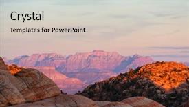  Presentation with utah - Amazing PPT theme having zion national park at sunrise backdrop and a soft green colored foreground