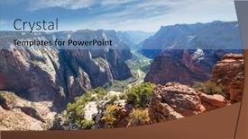  Presentation with beautiful landscapes - Beautiful PPT theme featuring zion-national-park-beautiful-unspiring backdrop and a light blue colored foreground