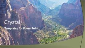  Presentation with beautiful landscapes - Presentation design featuring zion-national-park-beautiful-unspiring background and a gray colored foreground