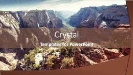  Presentation with beautiful landscapes - Cool new presentation theme with zion-national-park-beautiful-unspiring backdrop and a tawny brown colored foreground