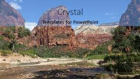  Presentation with angels - PPT theme having zion national park utah angels landing background and a light blue colored foreground