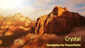  Presentation with national - Slide deck with zion national park background and a tawny brown colored foreground