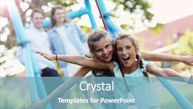  Presentation with playground - Amazing presentation theme having zip lining - joyful family having fun backdrop and a  colored foreground