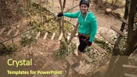  Presentation with rope - Audience pleasing PPT layouts consisting of zip lining - portrait of happy man walking backdrop and a  colored foreground