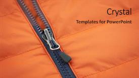  Presentation with canvas - Slides featuring zipper - orange waterproof canvas with zip background and a coral colored foreground