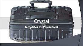  Presentation with luggage - Presentation theme having zipper - top view of a big background and a dark gray colored foreground