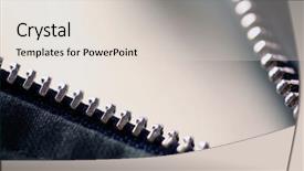  Presentation with clothes - Colorful presentation design enhanced with zipper on clothes close up backdrop and a lemonade colored foreground