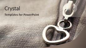  Presentation with clothing wooden clothes hanger object - Slide set consisting of zipper on clothes close up background and a mint green colored foreground