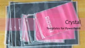  Presentation with bags plastic - Presentation theme with zipper re-sealable travel bag background and a coral colored foreground