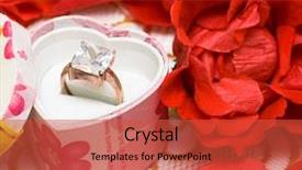  Presentation with diamond - Cool new presentation theme with zircon - diamond ring in beautiful box backdrop and a red colored foreground