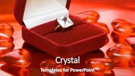  Presentation with ring diamond jewelry - Colorful slides enhanced with zircon - diamond ring in beautiful red backdrop and a crimson colored foreground