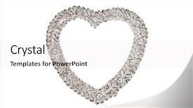  Presentation with picture frame - Colorful slide set enhanced with zircon - silver heart picture frame isolated backdrop and a white colored foreground