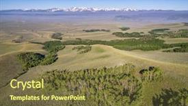  Presentation with mountain view - Amazing PPT theme having zirkel summer scenery with wildfire backdrop and a tawny brown colored foreground