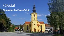  Presentation with virgin mary - Slide set with zlatar-croatia-june-26-2013 background and a teal colored foreground