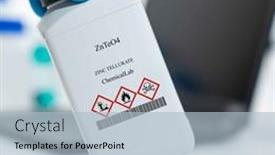  Presentation with zinc - PPT theme having znteo4-zinc-tellurate-cas-chemical background and a light blue colored foreground