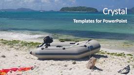  Presentation with zodiac - Theme consisting of zodiac on a beach in the tobago cays part of st vincent and the grenadines background and a teal colored foreground