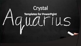  Presentation with aquarius - Theme enhanced with zodiac signs - star sign aquarius written background and a  colored foreground